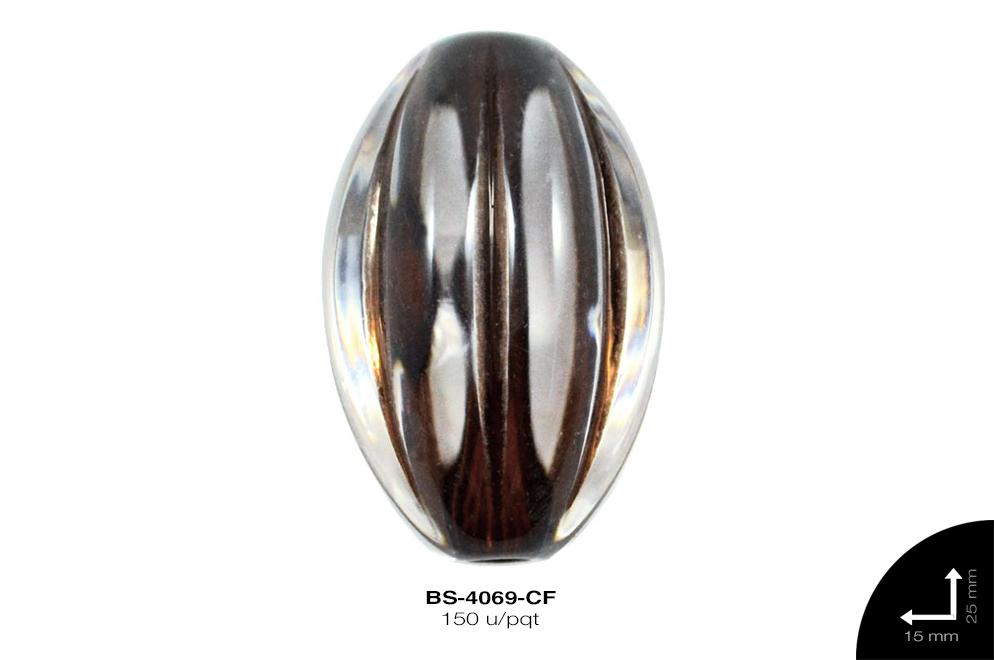 ACR TRANSP CENT OVAL RAYA 25mm REF: K-0044 CAFÉ 150 u/pqt(.5