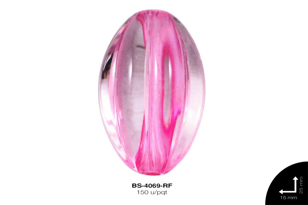 ACR TRANSP CENT OVAL RAYA 25mm REF: K-0044 ROSA FUERTE 150 u