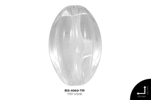 ACR TRANSP CENT OVAL RAYA 25mm REF: K-0044 TRANSPARENTE 150