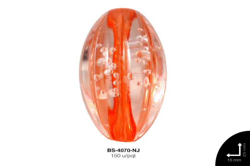 ACR TRANSP CENT OVAL RAYA 25mm REF: K-0044 NARANJA 150 u/pqt