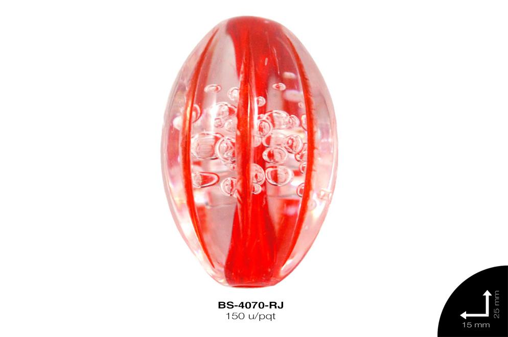 ACR TRANSP CENT OVAL RAYA 25mm REF: K-0044 ROJO 150 u/pqt(.5