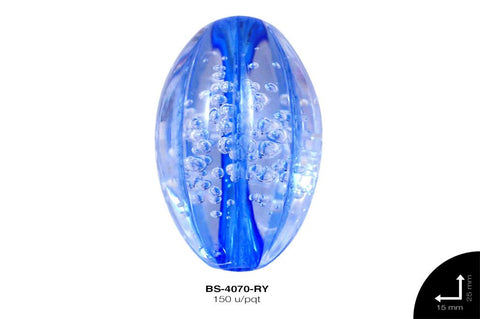 ACR TRANSP CENT OVAL RAYA 25mm REF: K-0044 AZUL REY 150 u/pq