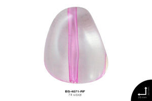 ACR TRANSP CENT TRIANG 30mm REF: K-0046 ROSA FUERTE 74 u/pqt