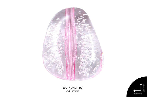 ACR TRANSP CENT TRIANG 30mm REF: KB-0046 ROSA 74 u/pqt(.5kg)