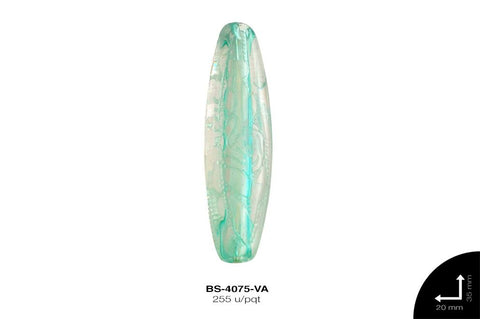 ACR TRANSP CENT OVAL 35mm REF: K-0051 VERDE AGUA 255 u/pqt(.