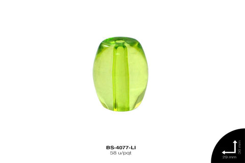 ACR TRANSP  BARRIL 26mm REF: K-0052 LIMON 58 u/pqt(.5kg)