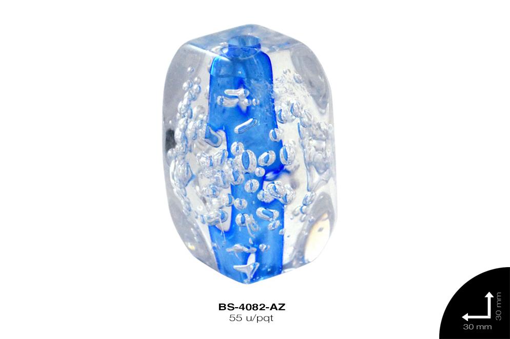 ACR TRANSP CENT HEX B 30mm REF: KB-0054 AZUL 55 u/pqt(.5kg)