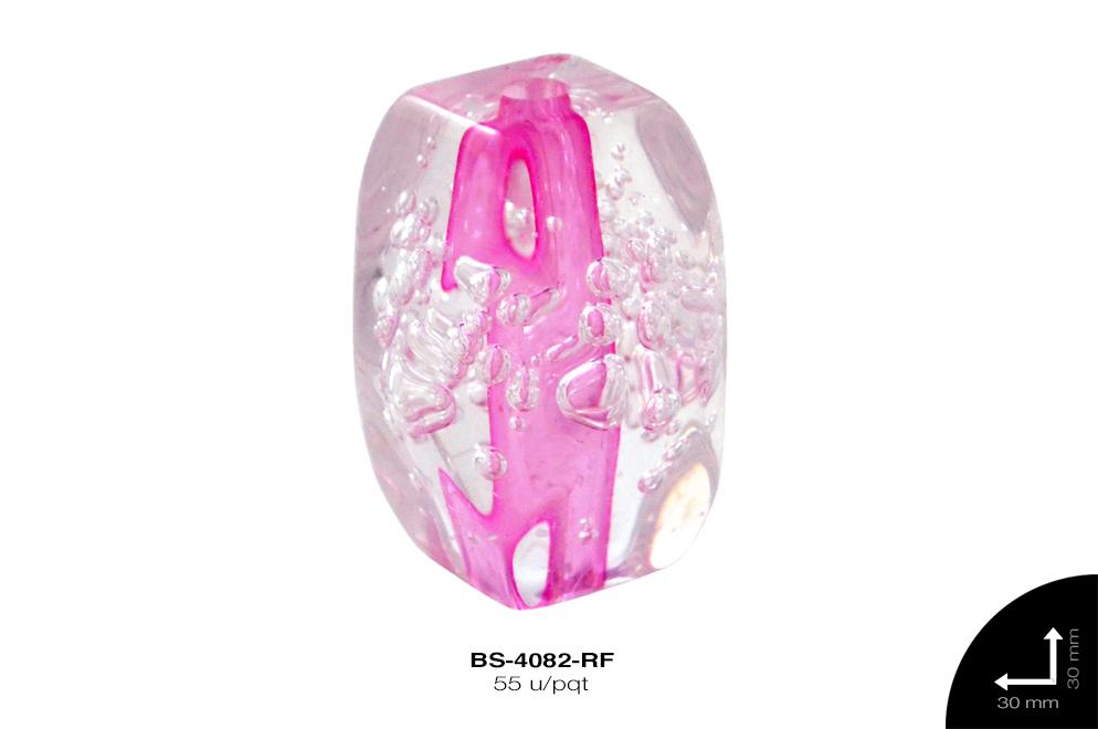 ACR TRANSP CENT HEX B 30mm REF: KB-0054 ROSA FUERTE 55 u/pqt