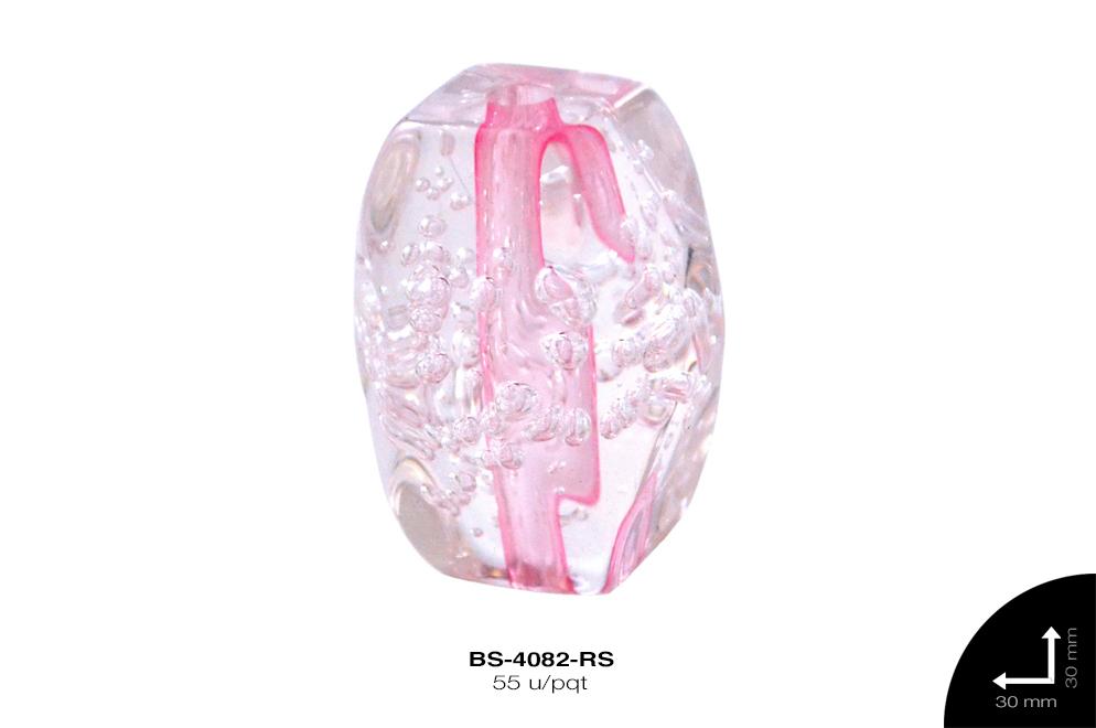 ACR TRANSP CENT HEX B 30mm REF: KB-0054 ROSA 55 u/pqt(.5kg)