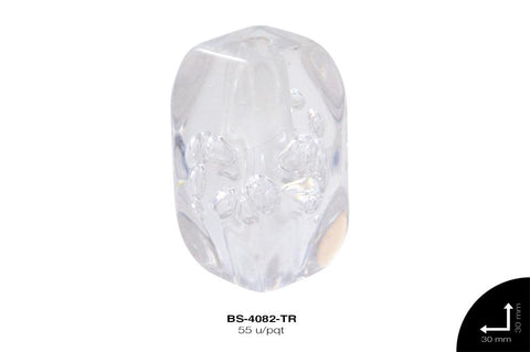 ACR TRANSP CENT HEX B 30mm REF: KB-0054 TRANSPARENTE 55 u/pq