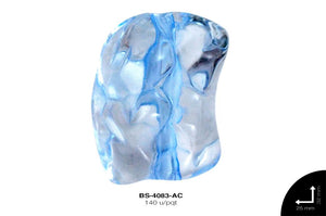 ACR TRANSP CENT PIEDRA 25mm REF: K-0065 AZUL CELESTE 140 u/p