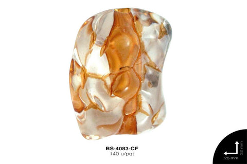 ACR TRANSP CENT PIEDRA 25mm REF: K-0065 CAFÉ 140 u/pqt(.5kg)