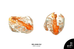 ACR TRANSP CENT PIEDRA B 20mm REF: KB-0067 NARANJA 205 u/pqt