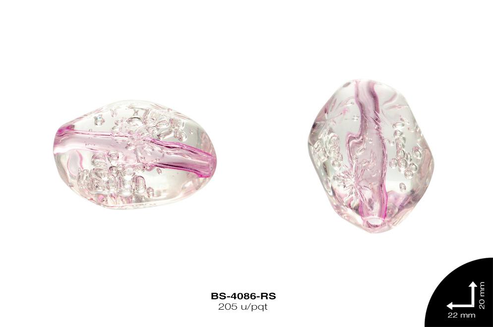 ACR TRANSP CENT PIEDRA B 20mm REF: KB-0067 ROSA 205 u/pqt(.5