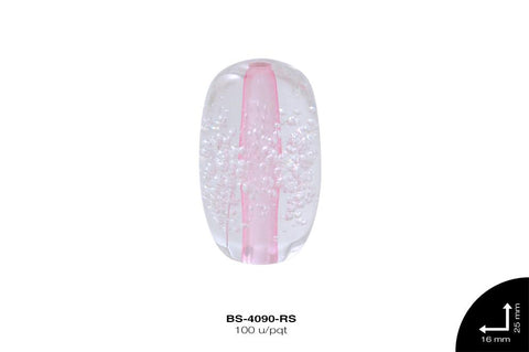 ACR TRANSP CENT OVAL B 28mm REF: ROSA 100 u/pqt(.5kg)