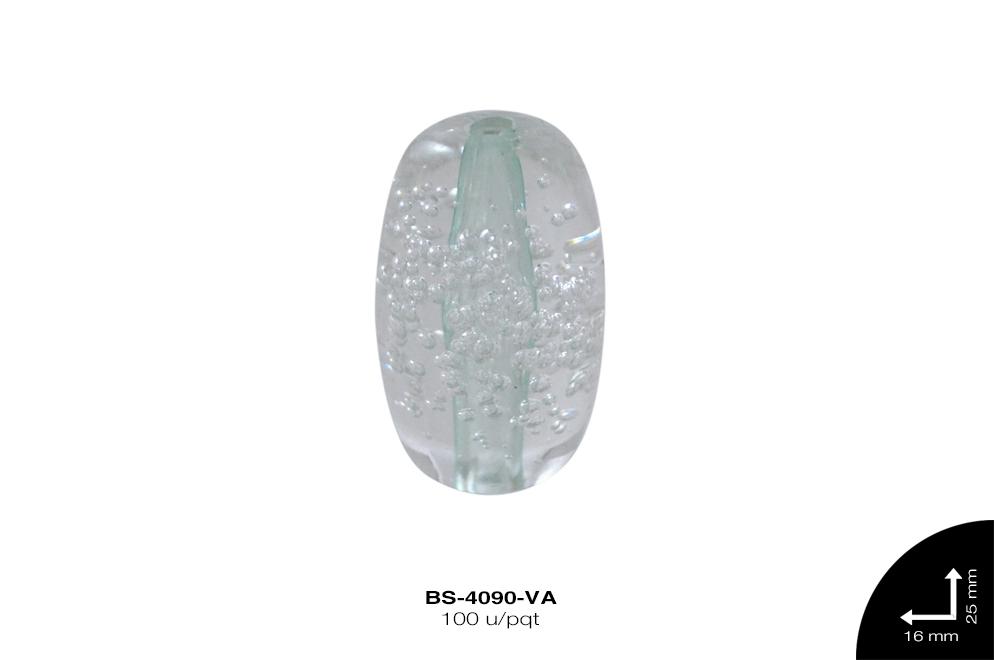 ACR TRANSP CENT OVAL B 28mm REF: VERDE AGUA 100 u/pqt(.5kg)