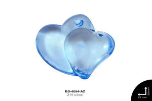 ACRILICO TRANSP DBL CZN 22mm REF: 306 AZUL 215 u/pqt(.5kg)