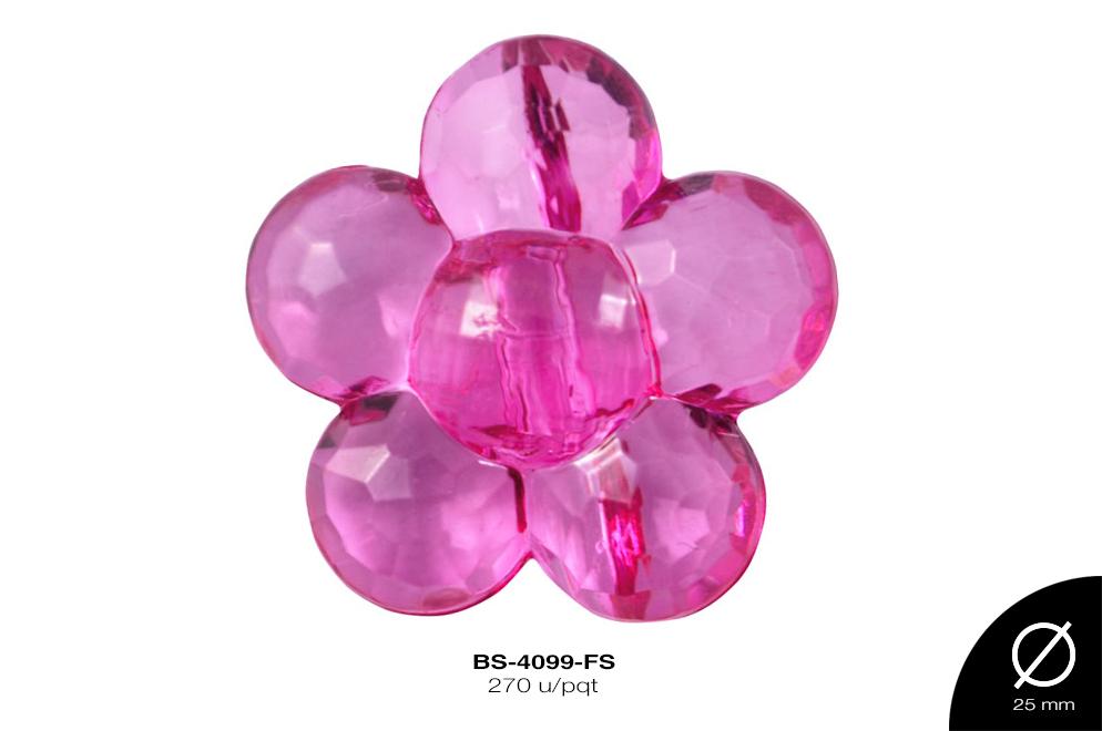 ACRILICO TRANSP FLOR 25mm REF: 132 FUCSIA 270 u/pqt(.5kg)