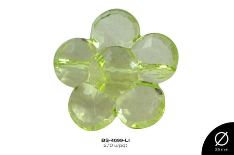 ACRILICO TRANSP FLOR 25mm REF: 132 LIMON 270 u/pqt(.5kg)