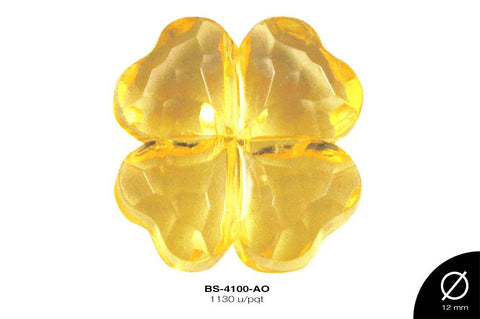 ACRILICO TRANSP FLOR 12mm REF: 545 AMARILLO 1130 u/pqt(.5kg)