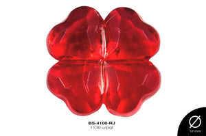 ACRILICO TRANSP FLOR 12mm REF: 545 ROJO 1130 u/pqt(.5kg)