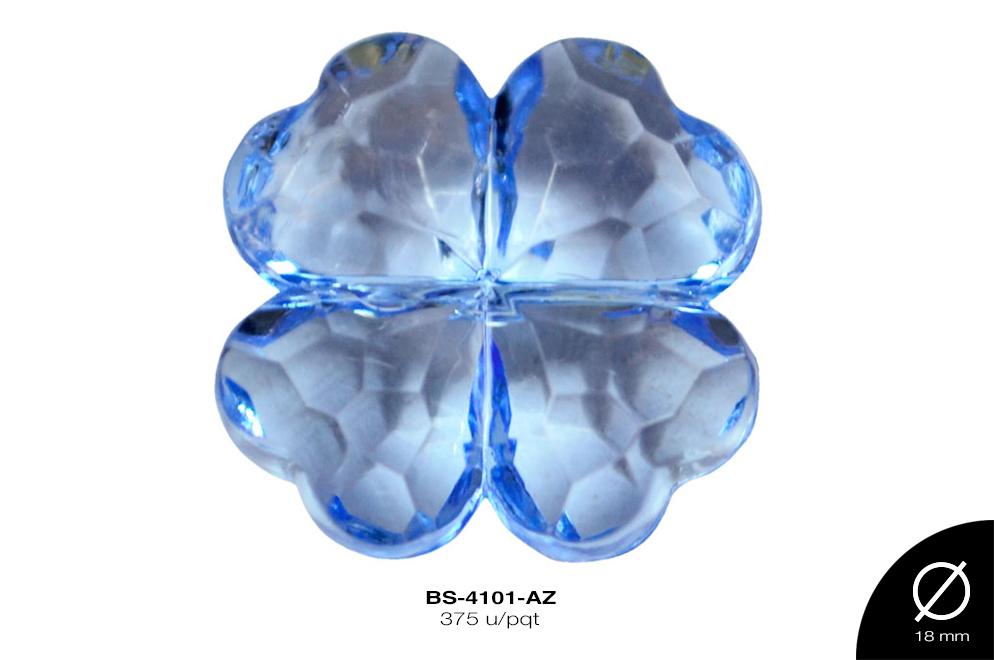 ACRILICO TRANSP FLOR 18mm REF: 578 AZUL 375 u/pqt(.5kg)