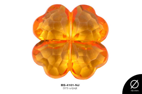 ACRILICO TRANSP FLOR 18mm REF: 578 NARANJA 375 u/pqt(.5kg)