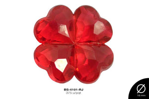 ACRILICO TRANSP FLOR 18mm REF: 578 ROJO 375 u/pqt(.5kg)