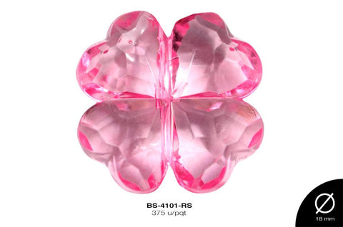 ACRILICO TRANSP FLOR 18mm REF: 578 ROSA 375 u/pqt(.5kg)