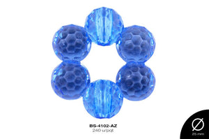 ACRILICO TRANSP FLOR ESF 25mm REF: 572 AZUL 240 u/pqt(.5kg)