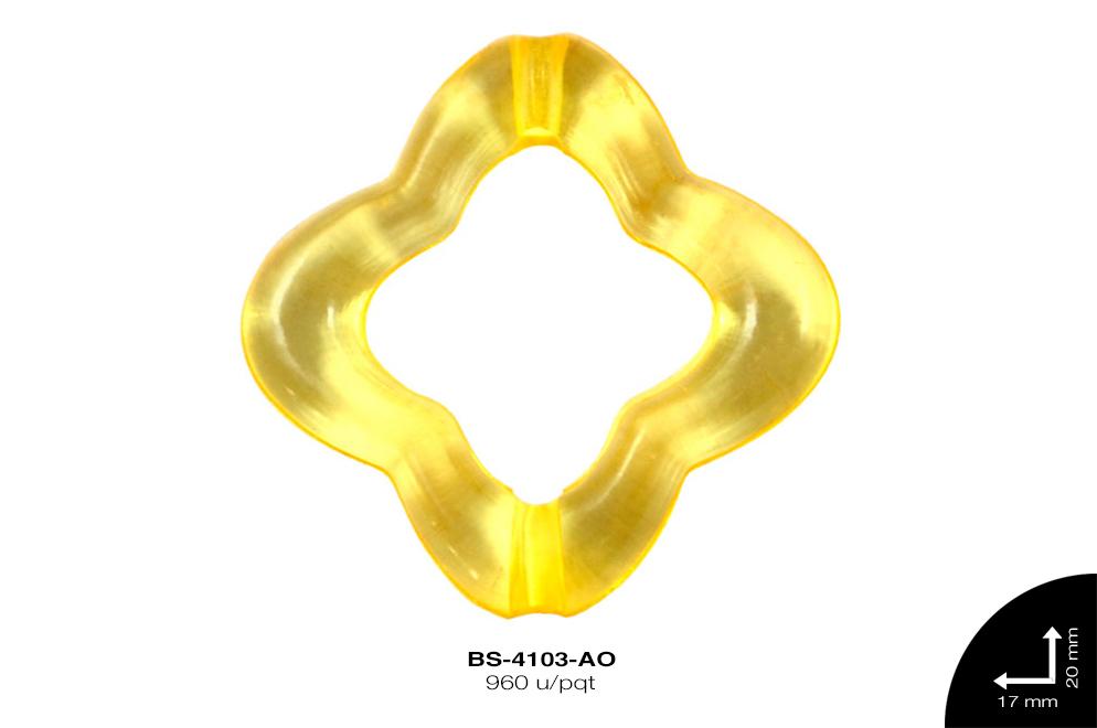 ACRILICO TRANSP CUADRO 17mm REF: C-736 AMARILLO 960 u/pqt(.5