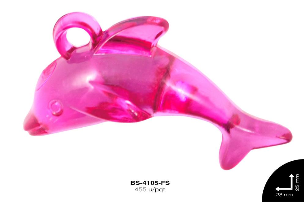 ACRILICO TRANSP DELFIN 28mm REF: 588 FUCSIA 455 u/pqt(.5kg)