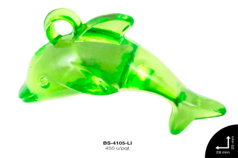 ACRILICO TRANSP DELFIN 28mm REF: 588 LIMON 455 u/pqt(.5kg)