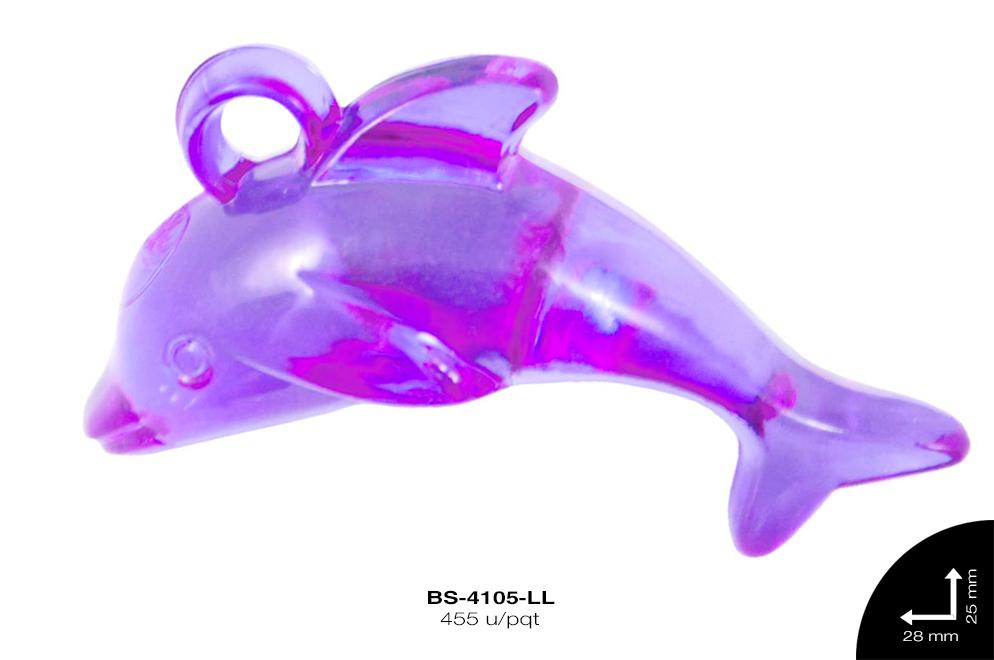 ACRILICO TRANSP DELFIN 28mm REF: 588 LILA 455 u/pqt(.5kg)