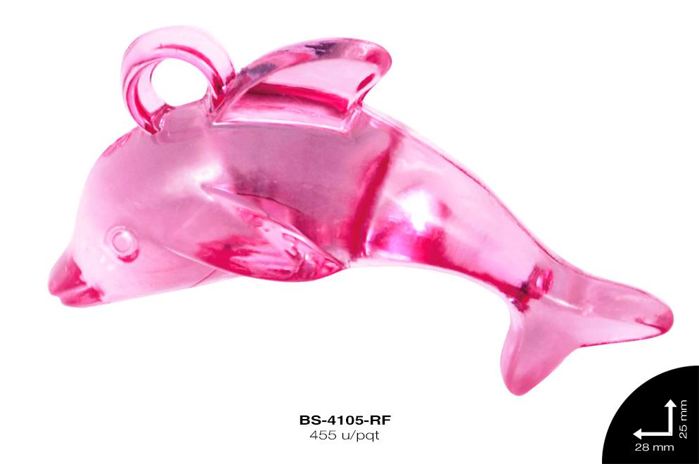 ACRILICO TRANSP DELFIN 28mm REF: 588 ROSA FUERTE 455 u/pqt(.