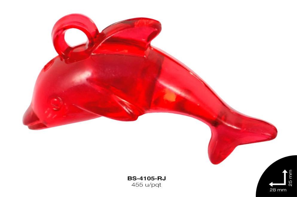 ACRILICO TRANSP DELFIN 28mm REF: 588 ROJO 455 u/pqt(.5kg)