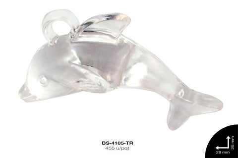 ACRILICO TRANSP DELFIN 28mm REF: 588 TRANSPARENTE 455 u/pqt(