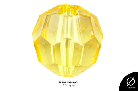 ACRILICO TRANSP ESF 22mm REF: 187 AMARILLO 120 u/pqt(.5kg)