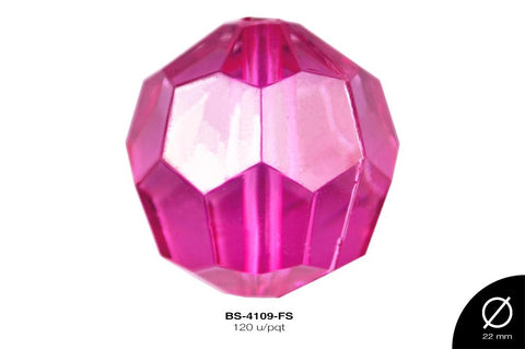 ACRILICO TRANSP ESF 22mm REF: 187 FUCSIA 120 u/pqt(.5kg)