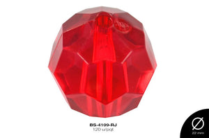 ACRILICO TRANSP ESF 22mm REF: 187 ROJO 120 u/pqt(.5kg)