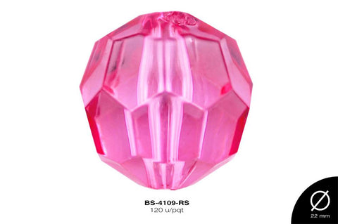 ACRILICO TRANSP ESF 22mm REF: 187 ROSA 120 u/pqt(.5kg)