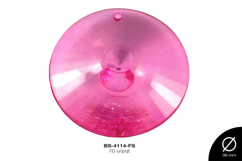 ACRILICO TRANSP PLATILLO 36mm REF: 604 FUCSIA 70 u/pqt(.5kg)