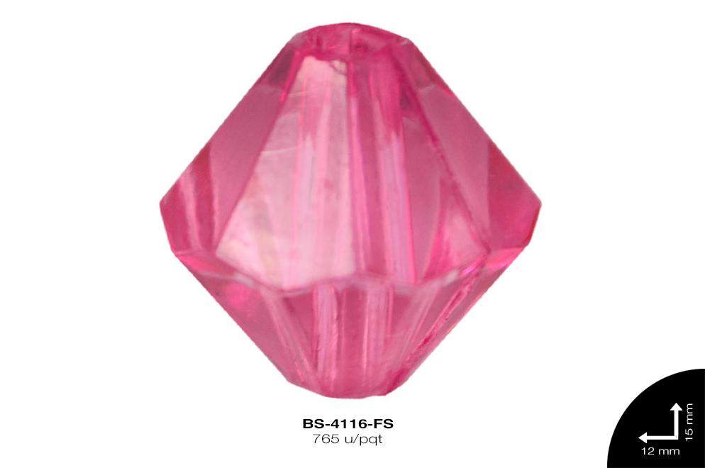 ACRILICO TRANSP ROMBO REF: 12mm FUCSIA 765 u/pqt(.5kg)