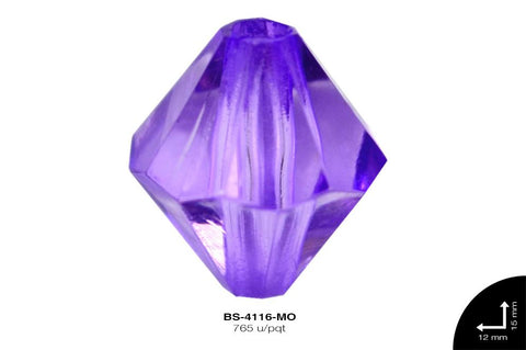 ACRILICO TRANSP ROMBO REF: 12mm MORADO 765 u/pqt(.5kg)