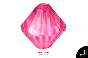 ACRILICO TRANSP ROMBO REF: 12mm ROSA 765 u/pqt(.5kg)