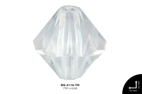 ACRILICO TRANSP ROMBO REF: 12mm TRANSPARENTE 765 u/pqt(.5kg)