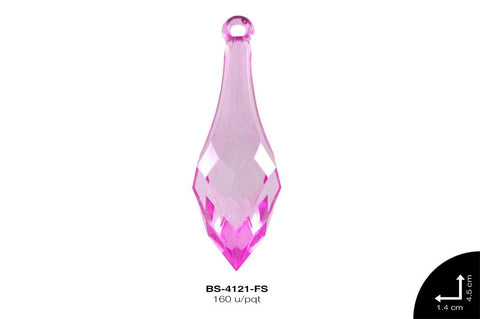 ACRILICO TRANSP GOTA 45mm REF: 160 FUCSIA 160 u/pqt(.5kg)