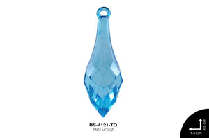 ACRILICO TRANSP GOTA 45mm REF: 160 TURQUESA 160 u/pqt(.5kg)