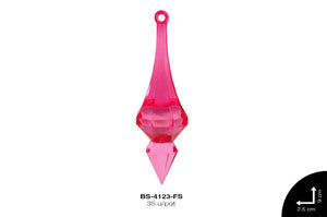 ACRILICO TRANSP GOTA 90mm REF: 363 FUCSIA 35 u/pqt(.5kg)