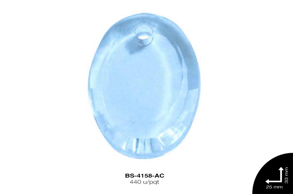 ACRILICO FIG OVAL 24mm REF: 105 AZUL CELESTE 440 u/pqt(.5kg)